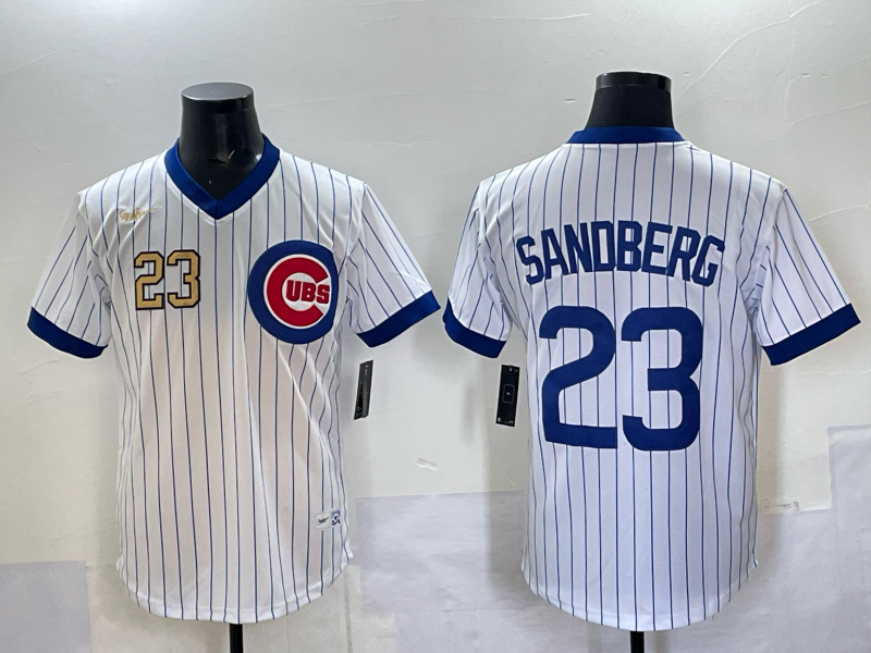 Men Chicago Cubs 23 Sandberg white Nike MLB 2025 jersey 002